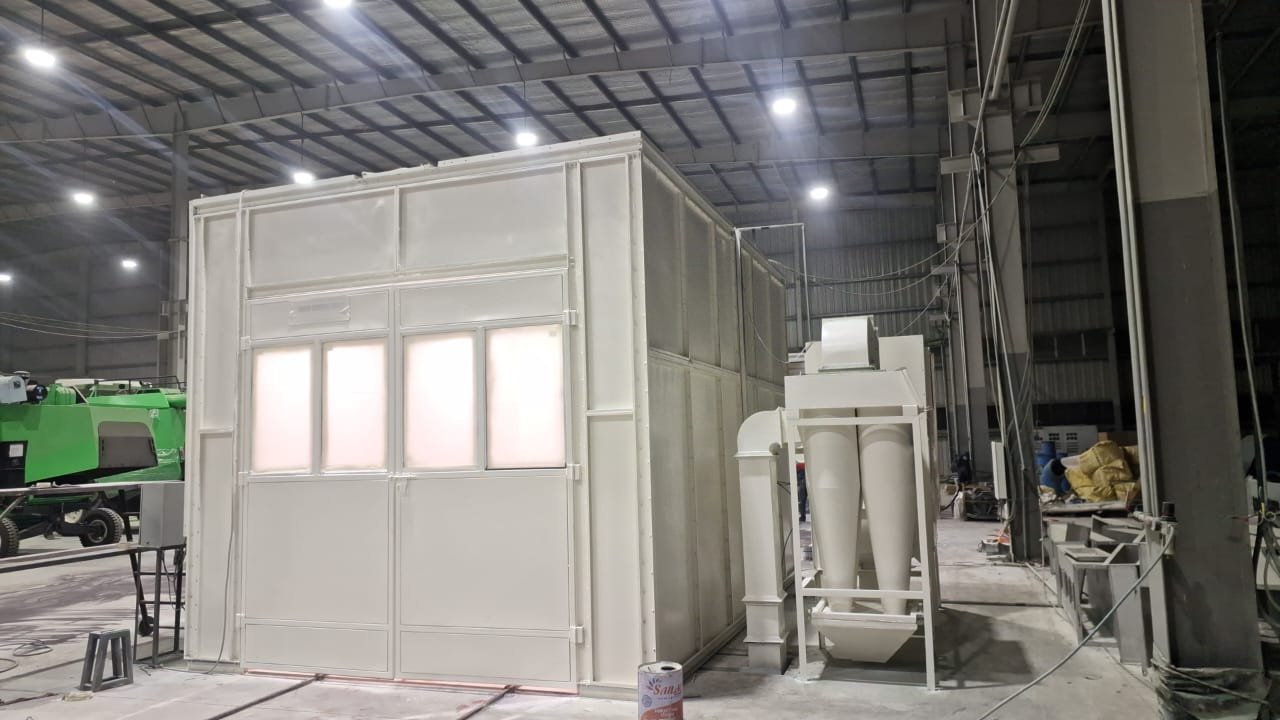 Powder Coating Booth Structural Geometry Mapping Layout